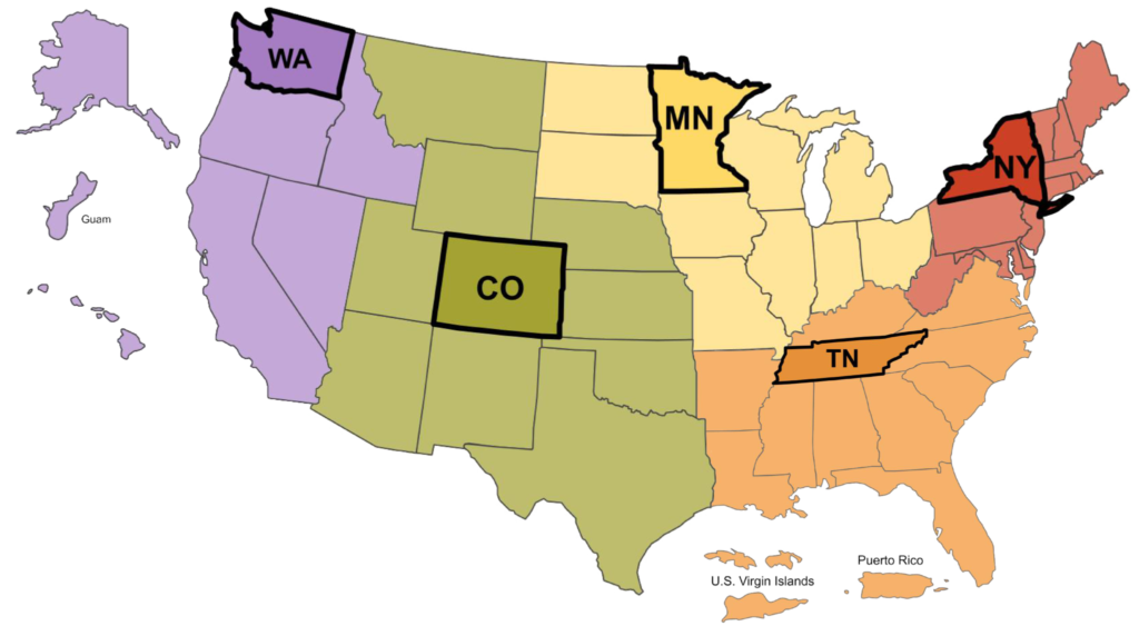 CoE Regions Map