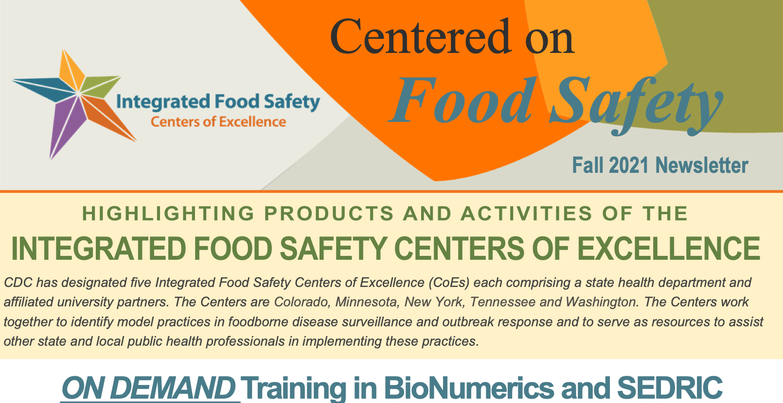 Centered on Food Safety Newsletter (Fall 2021) - Food Safety Centers of ...